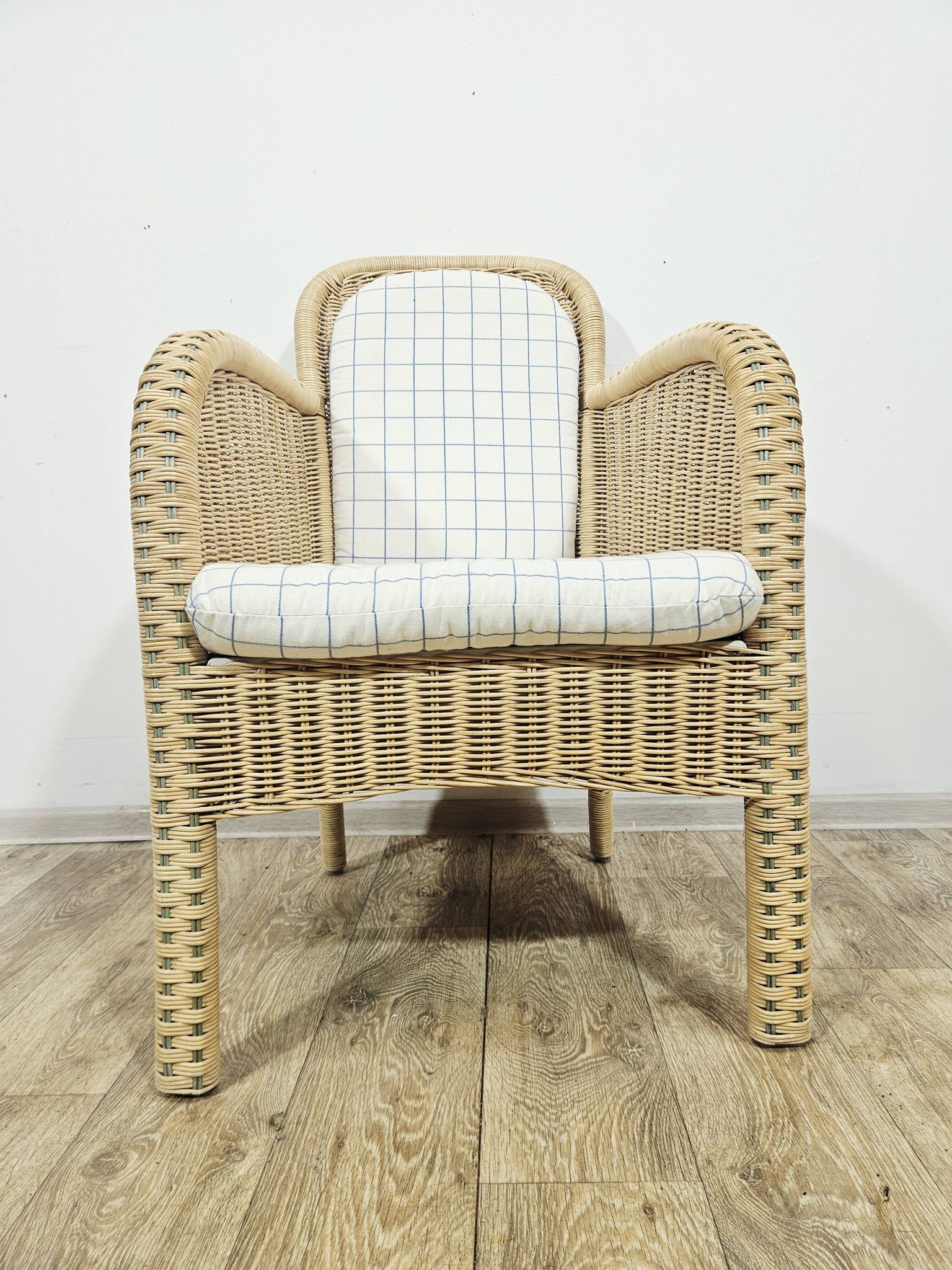 Set of 4 wicker armchairs / Domicil Möbel / Germany/ 1990s.