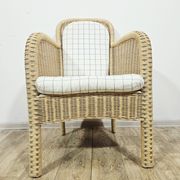 Set of 4 wicker armchairs / Domicil Möbel / Germany/ 1990s.