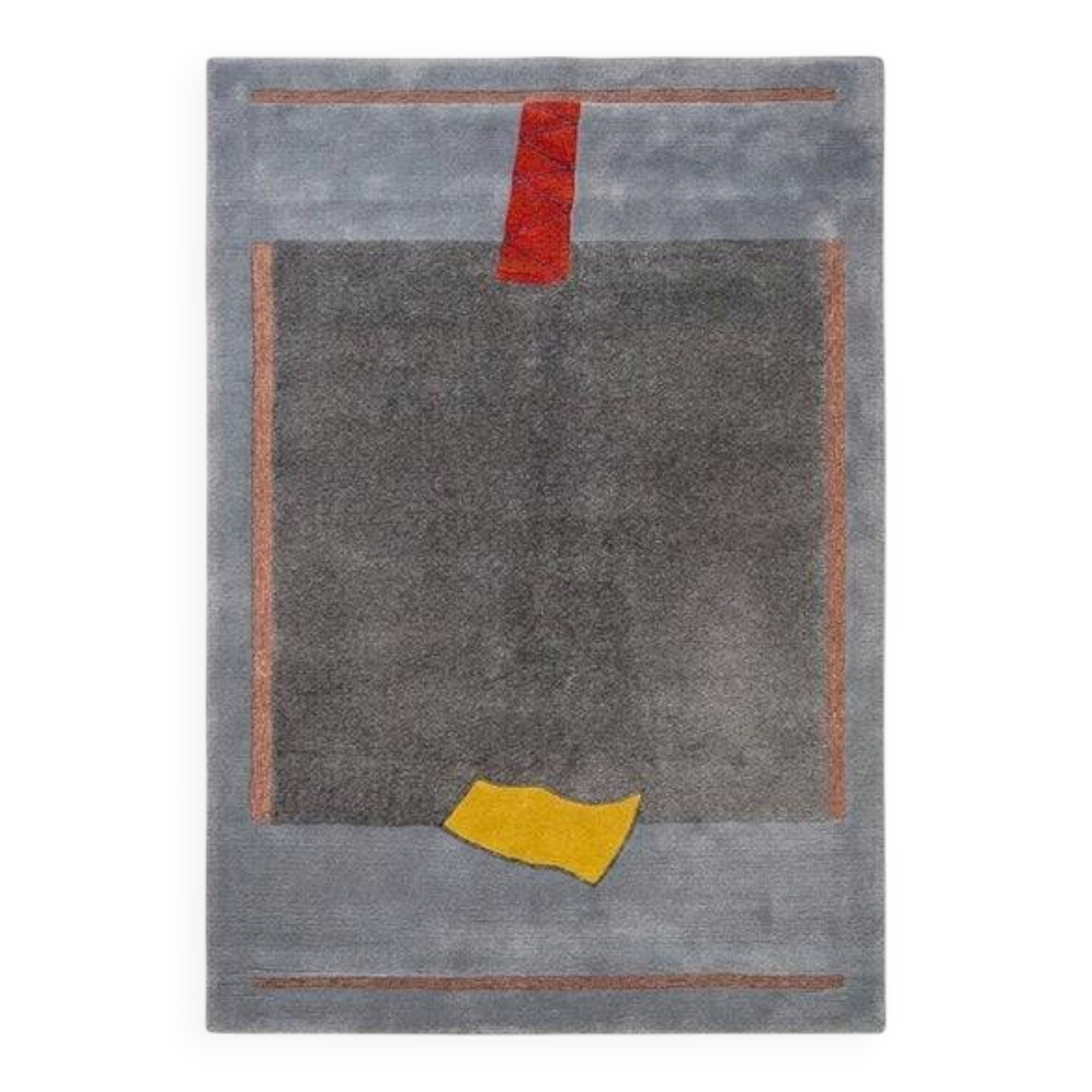 Tisca modernist hand-tufted wool rug France 1980s