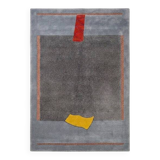 Tisca modernist hand-tufted wool rug France 1980s