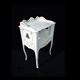 Old Louis XV Style Bedside Table in White and Gold