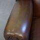 Large Dark Brown Cowhide Leather Wingback Chair