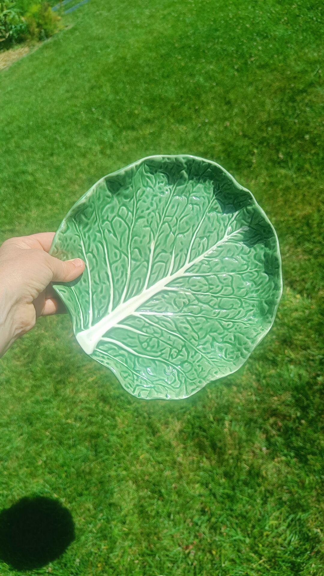 Vintage cabbage slipware plate
