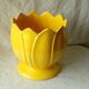 Water lily shaped earthenware pot