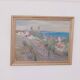 Original Swedish Oil on Panel – “Village Scene II” by E. R. Olsson – Signed