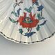 Paris porcelain shell-shaped pocket emptier with vintage poppy decoration