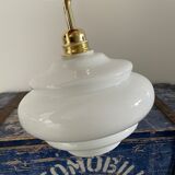 Vintage wall lamp in electrified white opaline to new