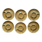 6 artichoke plates Barbotine Gien