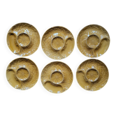 6 assiettes artichaut Barbotine Gien