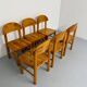 Set of 6 solid pine chairs, Scandinavian design, Reiner Daumiller