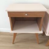 Lot of two vintage bedside tables