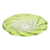 Coupe à fruits XXL Val Saint Lambert Cristal Vert Citron 40 cm