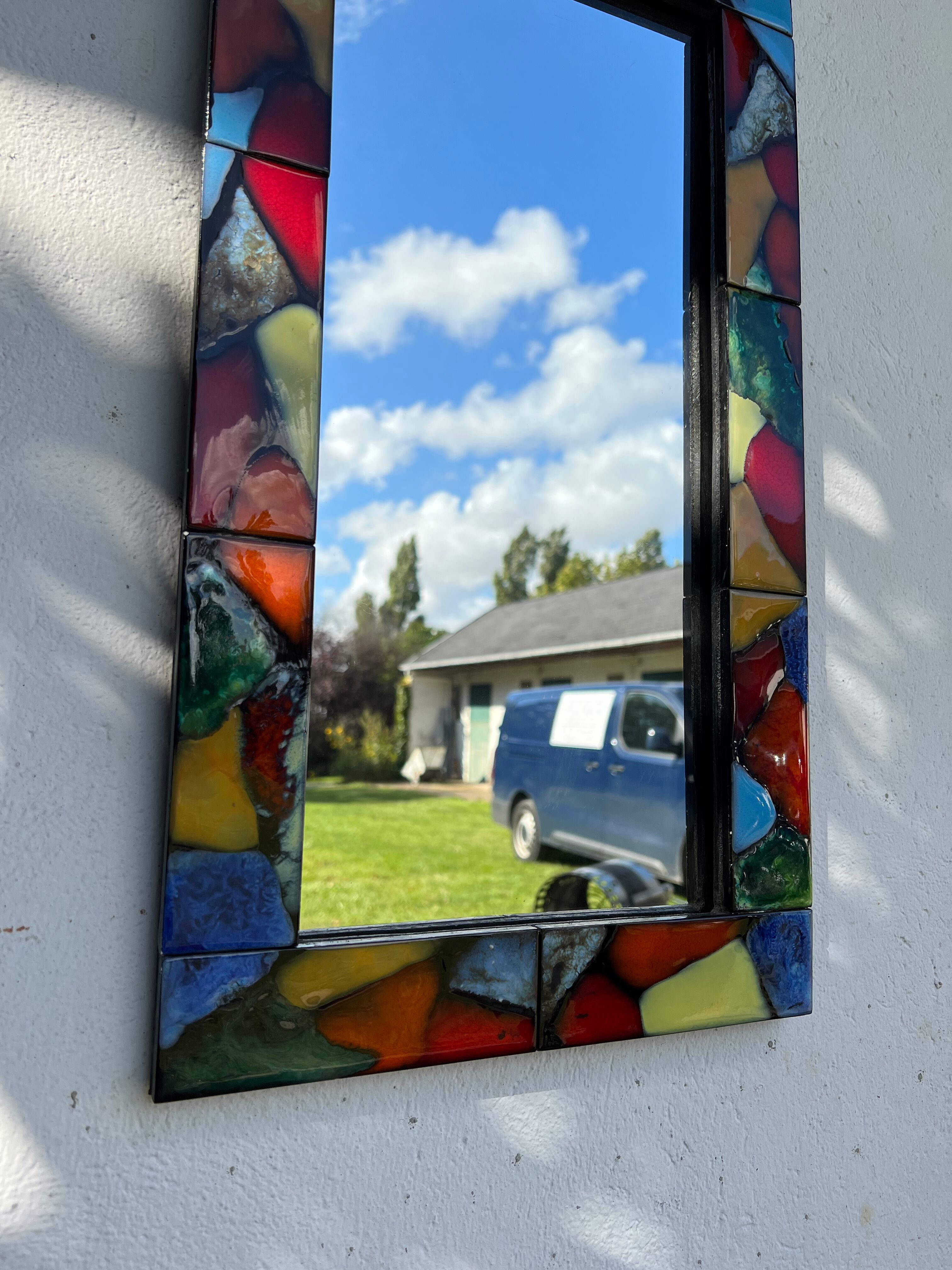 Italian ceramic mirror from the 60s