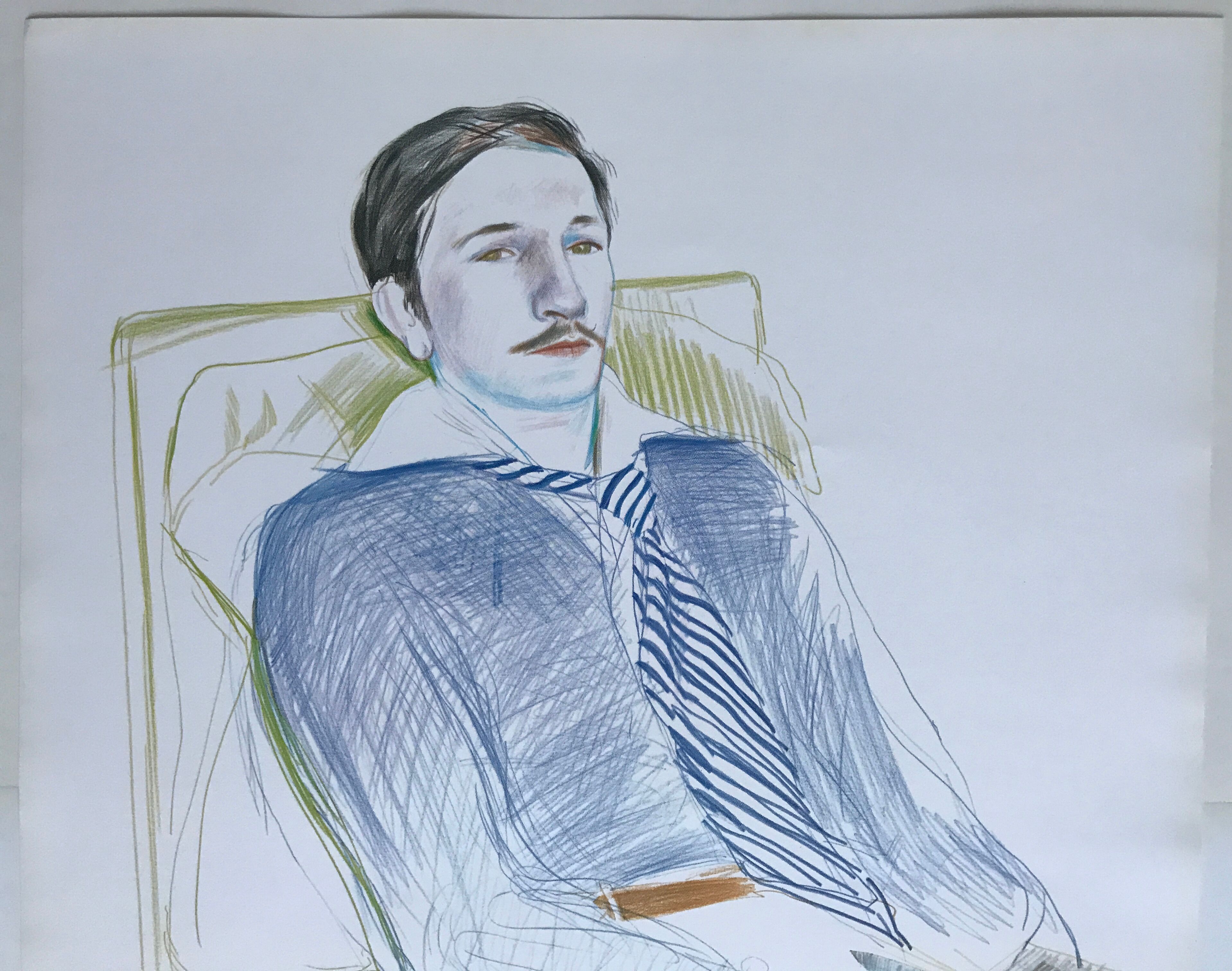 David hockney, galerie claude bernard, 1975. original exhibition poster