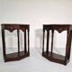 Pair of English 1920s carved oak sidetables