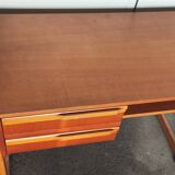 Vintage desk 1970 two drawers Scandinavian style