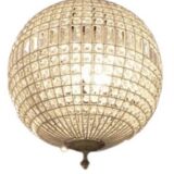 Spherical crystal pendant light