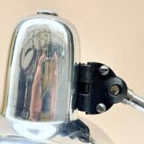Industrial swan neck desk lamp 1950 in polished metal Bauhaus type