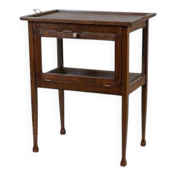 Early 20th Century Oak Tea Cabinet with Tray, 1950s