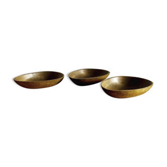 Set of 3 wooden cups