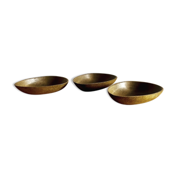Set of 3 wooden cups