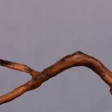 Fruit basket in olive tree sculpture Brutaliste