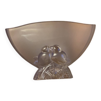 Art Deco opalescent vase Verlys France "The Birds"