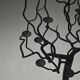 Black brutalist tree floor candle holder “tree of life”, 1970s.