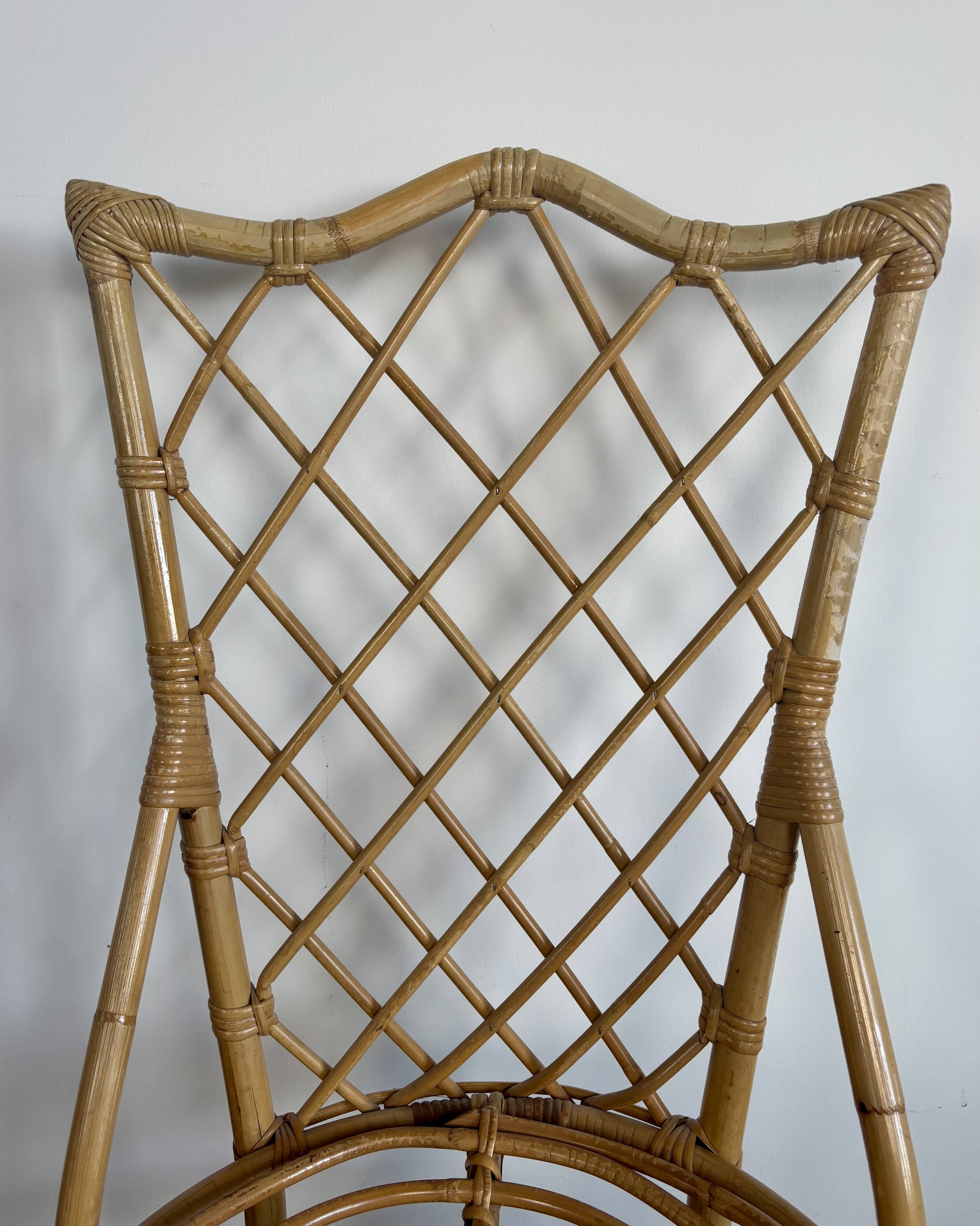 6 bamboo chairs from the 1960s