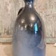 Vintage French clay carafe, glazed in different blues