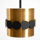 1960s Space Age pendant lamp by Doria, made of copper-anodized aluminum