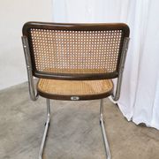 Vintage Cesca Cane Chair: 1970s Italian Mid-Century Modern Dining Office Ch