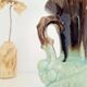 Antique blue vase - numbered