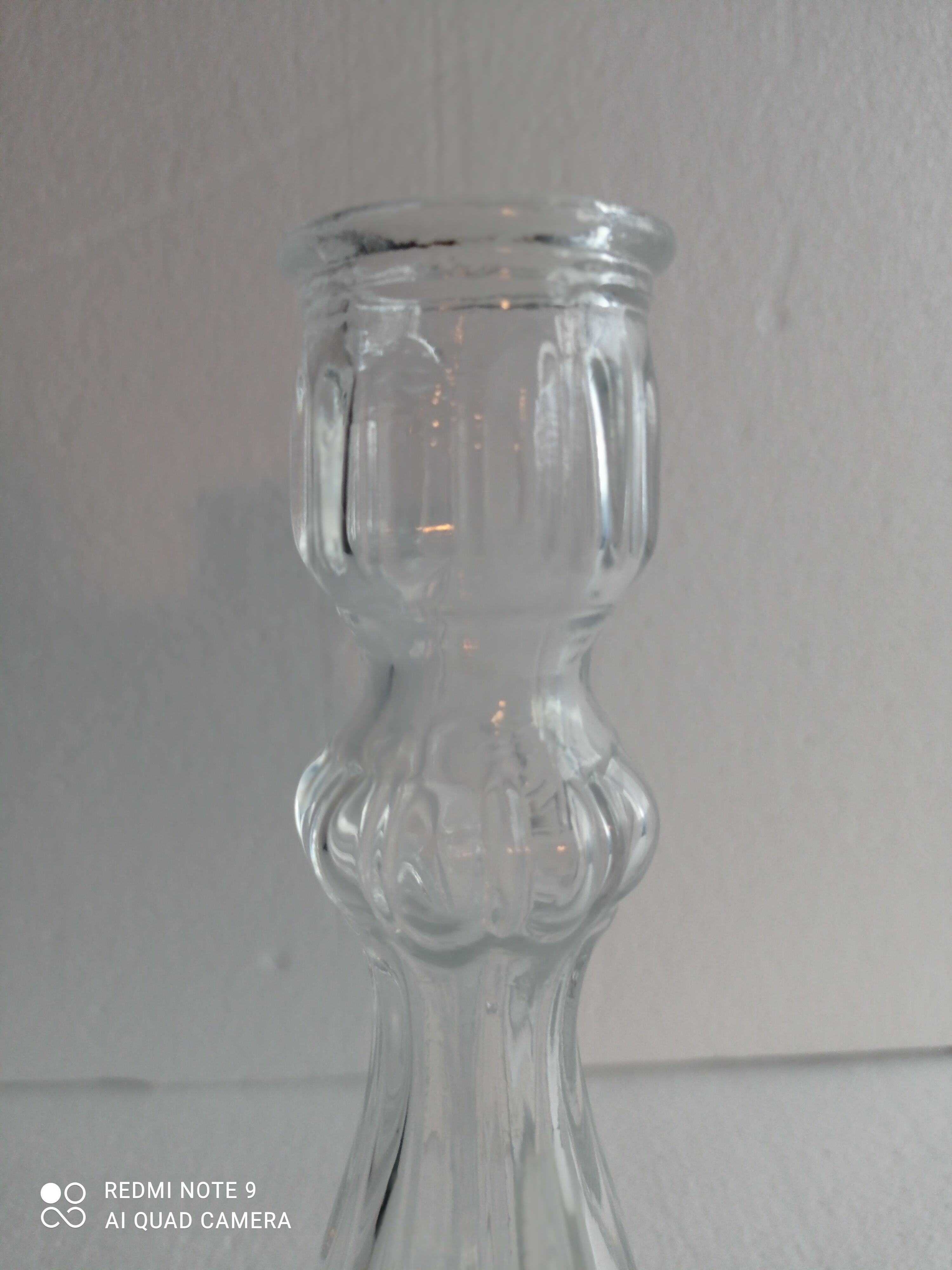 Glass candlestick