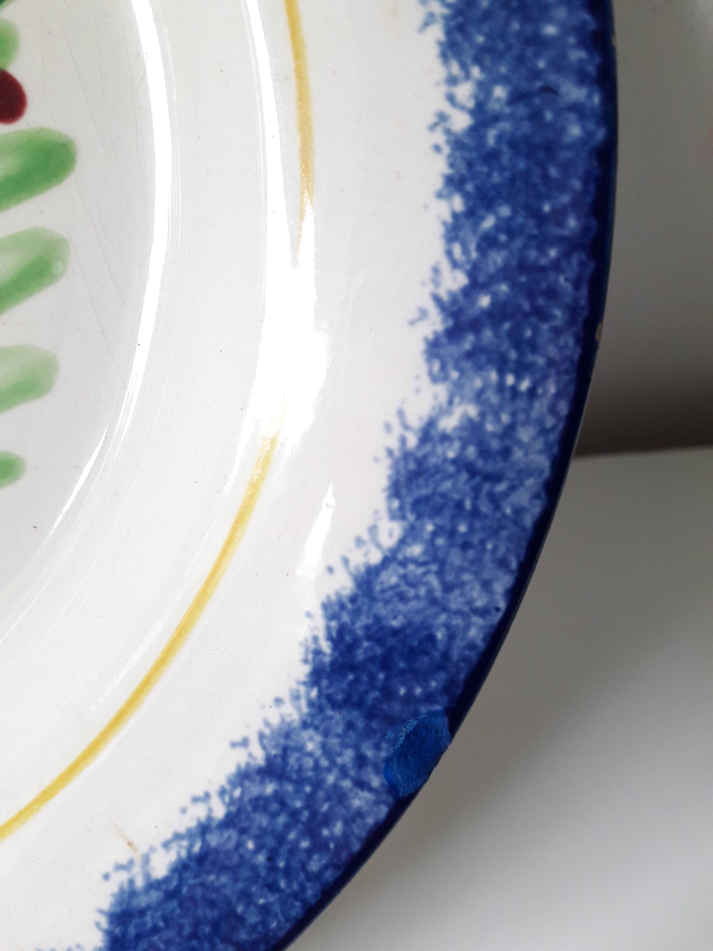 Bretagne Pornic earthenware plate (18.5cm) A1