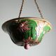 Antique planter suspension from the 19th-20th century in Art Nouveau majolica.