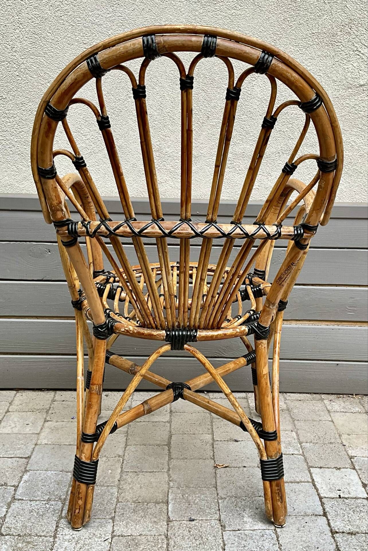 Vintage rattan peacock chair – 1970s