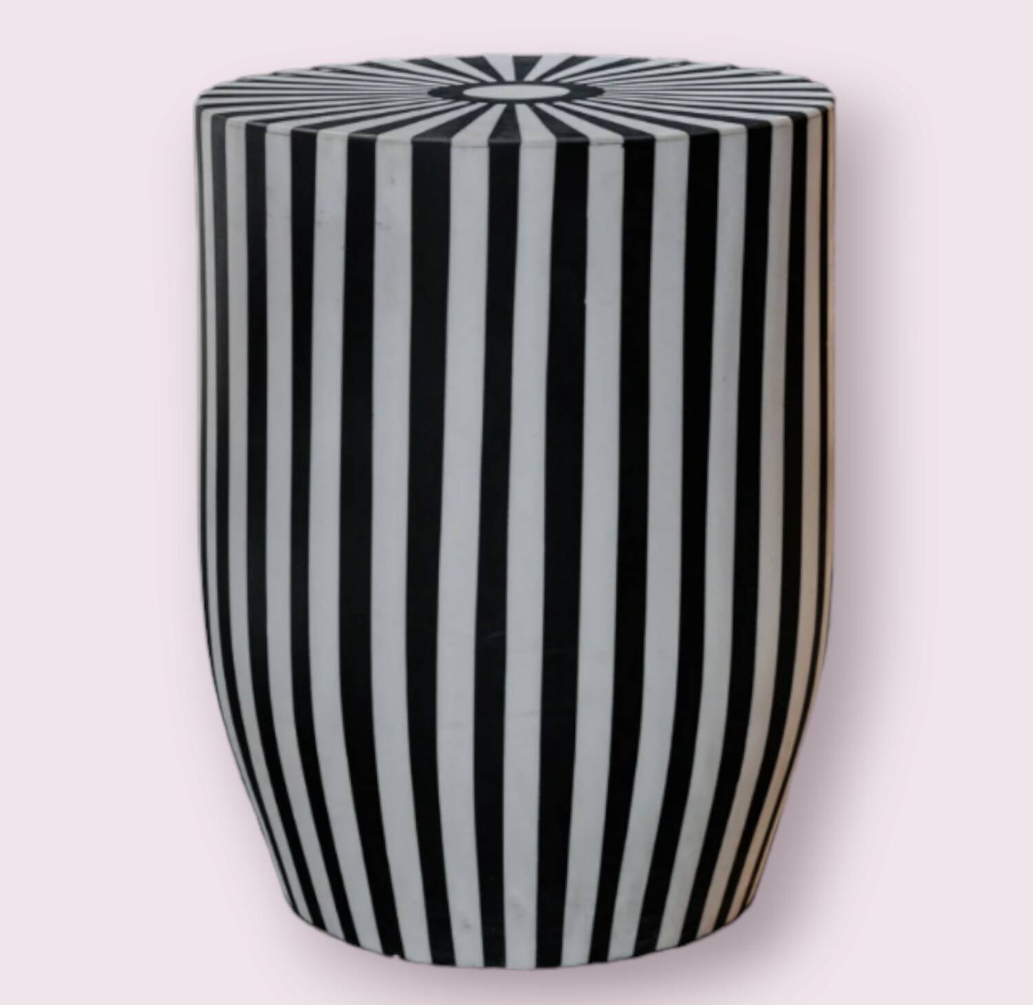 Striped side table or stool