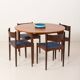 Italian mid century dining table in teak, 1960s