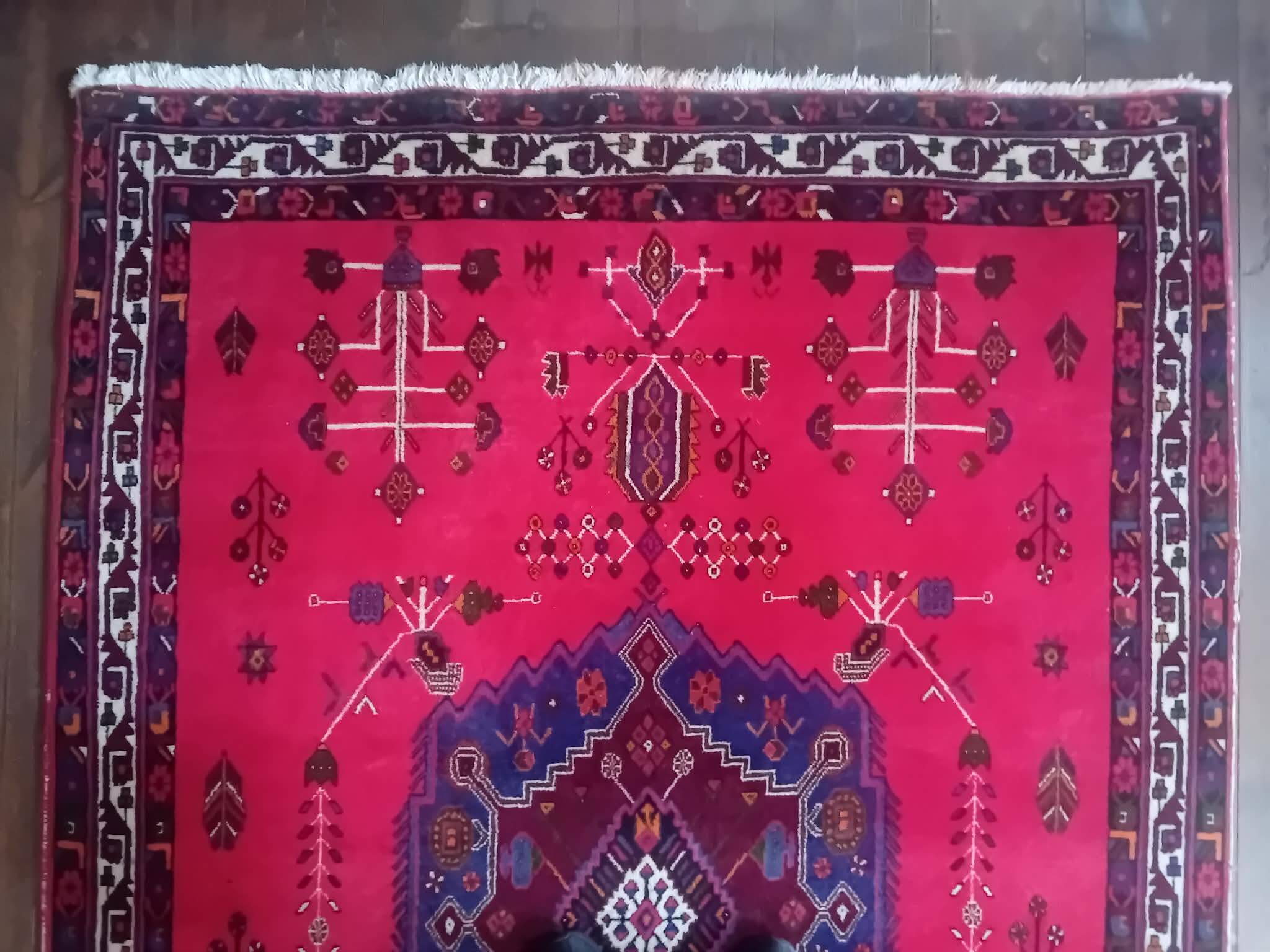 Handmade Persian Hamadan rug 237x169cm