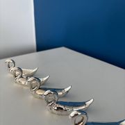 8 vintage silver-plated swan knife rests