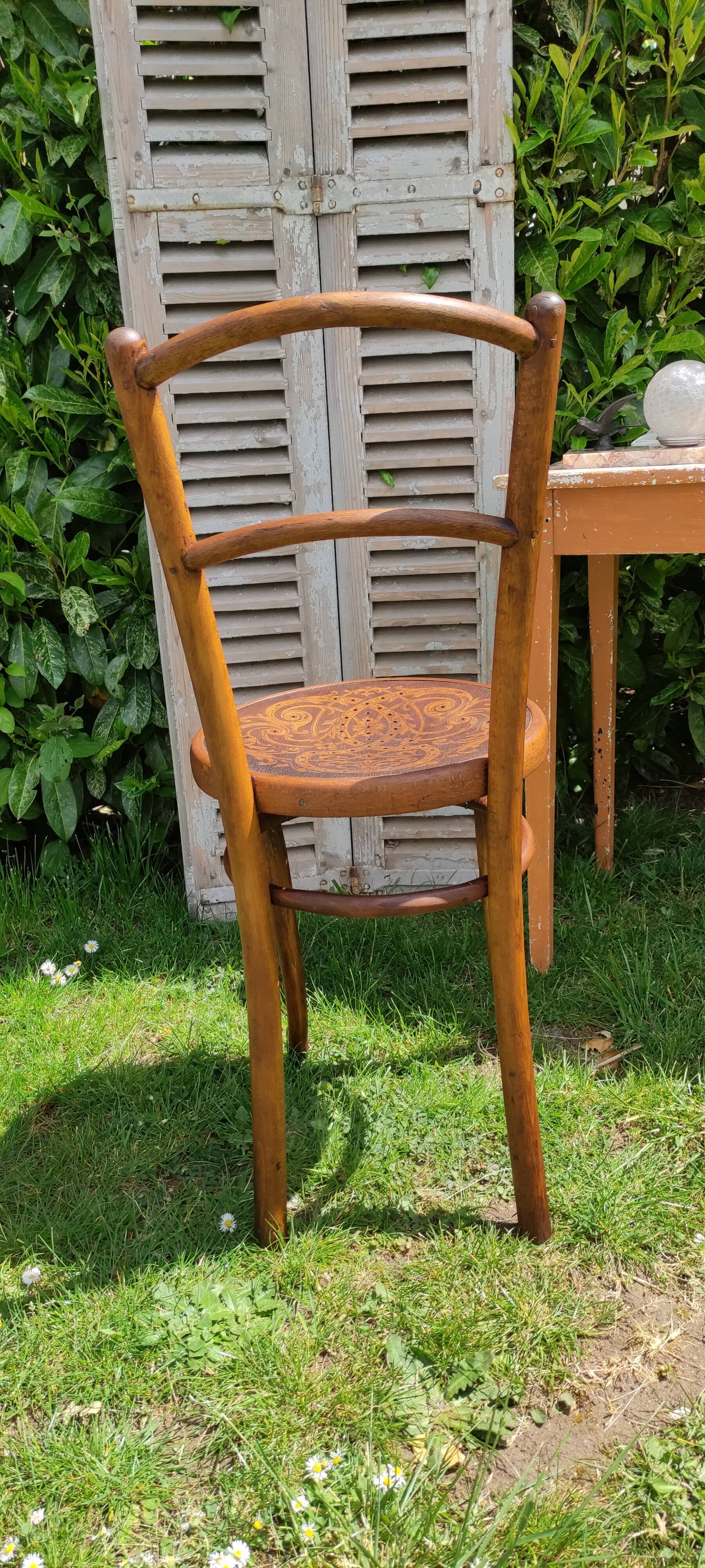 Vintage bistro chair by J-J Kohn