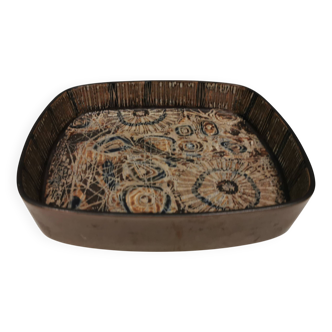 Large Royal Copenhagen Faience dish from the Baca series, by Niels Thorsson
