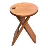 Suzy folding stool in solid beech by Adrian Reed 1980
