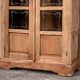 Parisian wardrobe in raw wood with engraved glass from 1920.