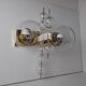 Mid-century Czech brass and glass wall sconce by Kamenický Šenov, 1970s