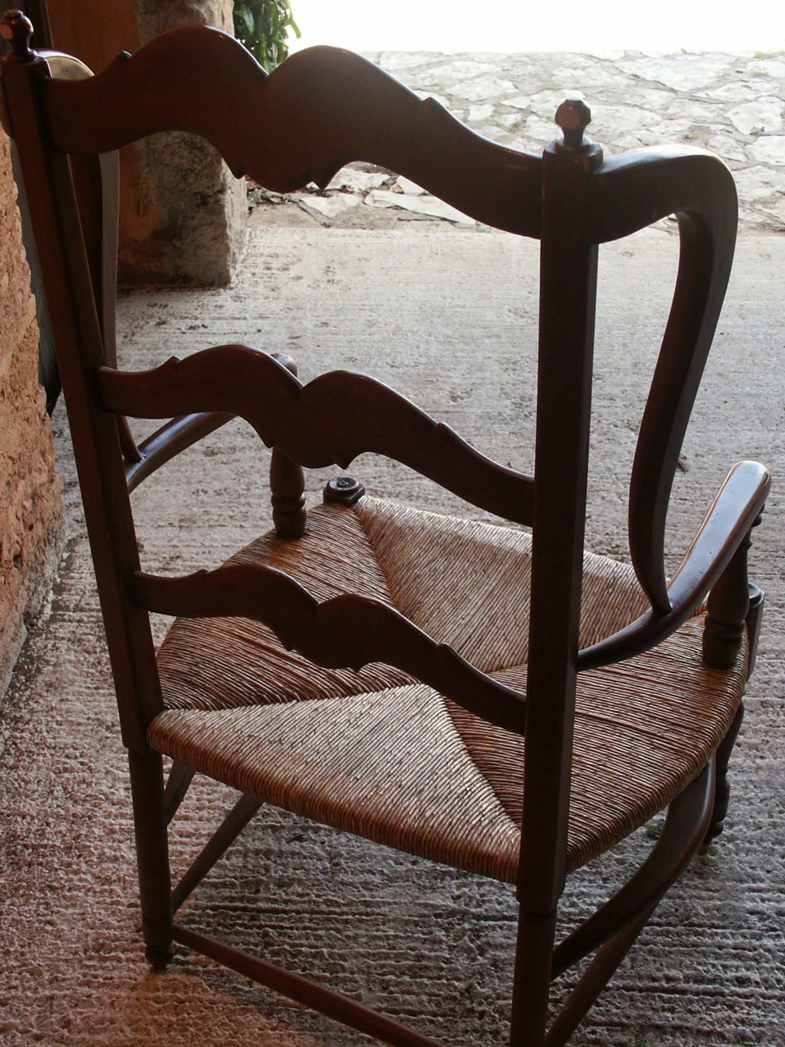 Paire fauteuils paillés