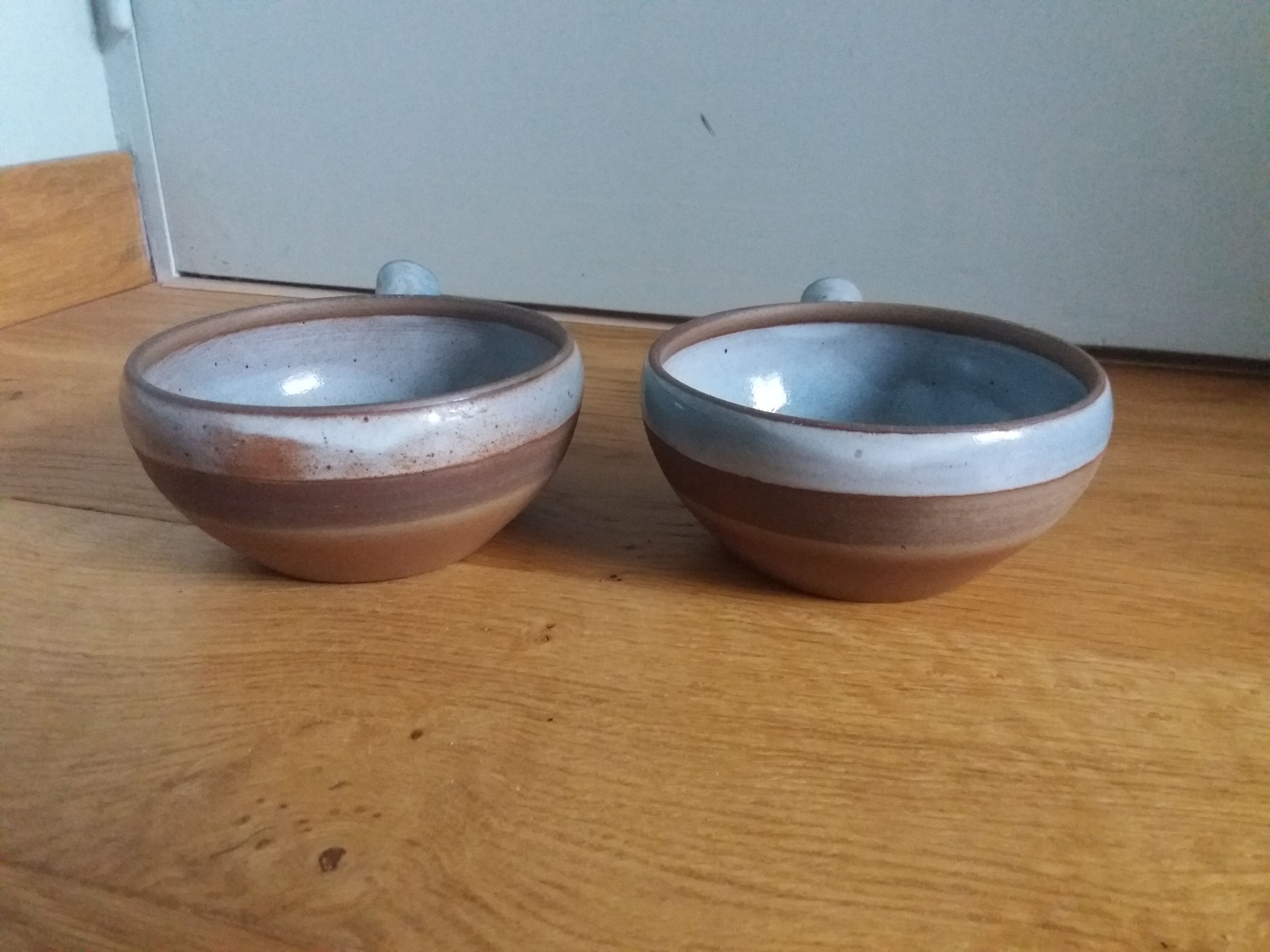 2 stoneware bowls Roger Jacques Saint Amand en Puisaye