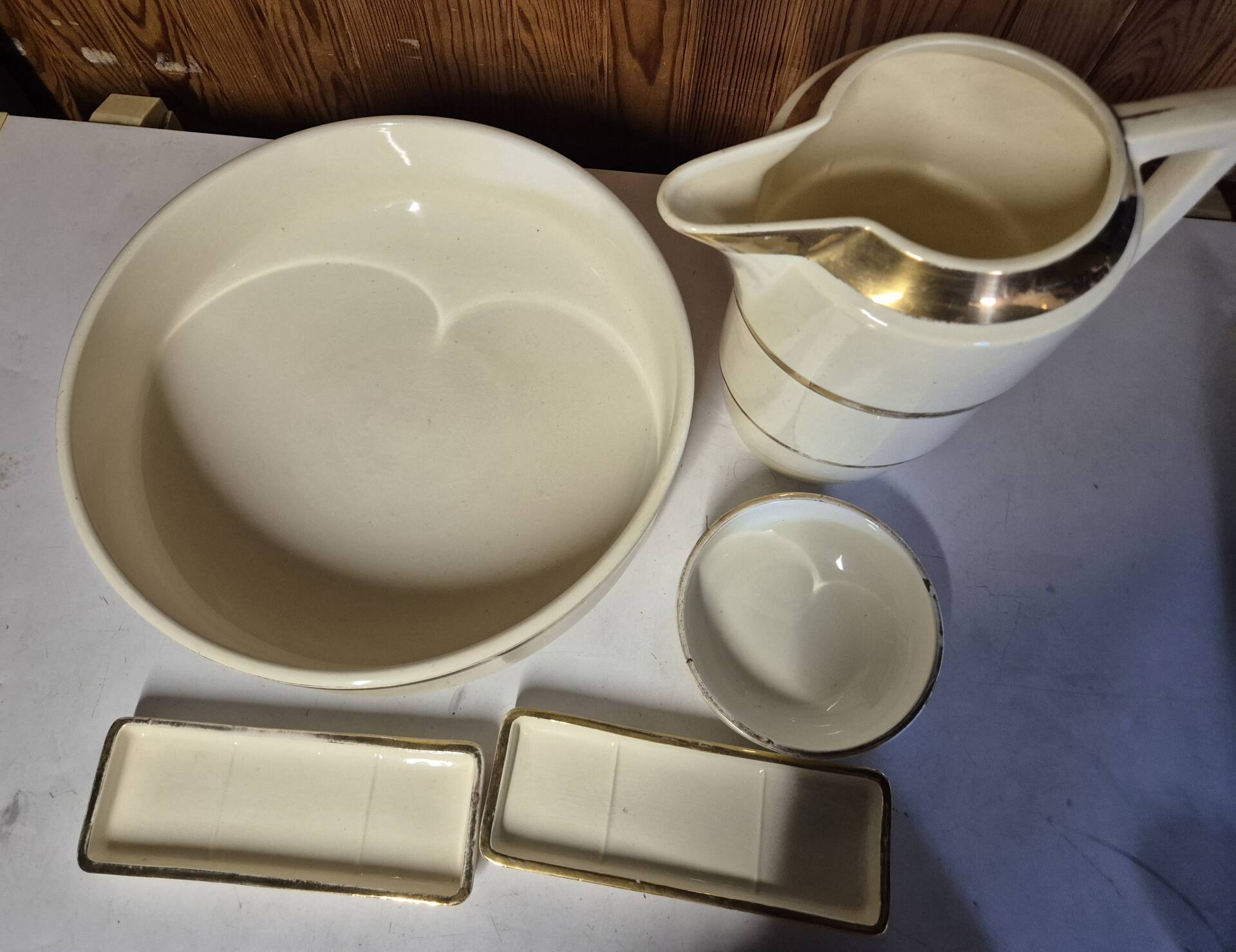 antique ceramic toilet set 5 pieces Choisy-le-Roi ironstone
