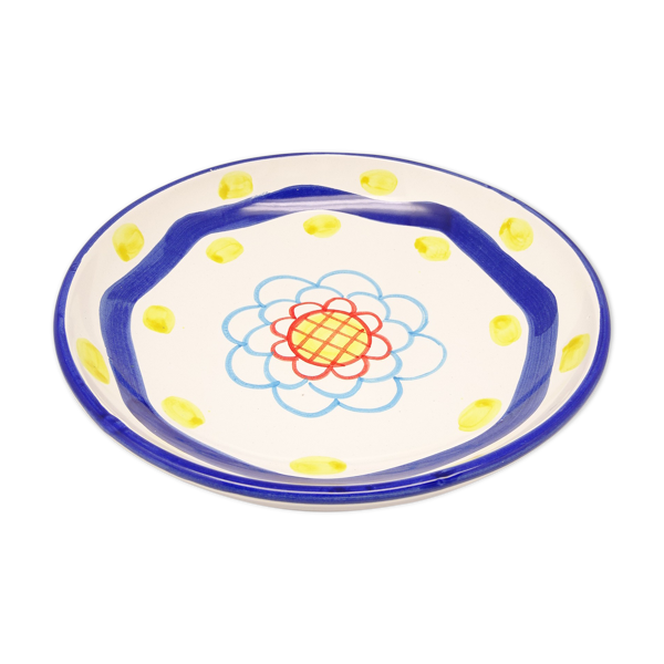 Assiette creuse multicolore en céramique italienne